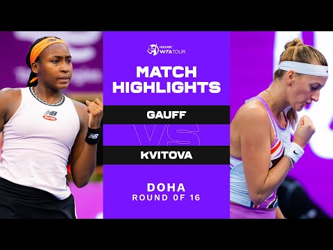 Coco Gauff vs. Petra Kvitova | 2023 Doha Round 2 | WTA Match Highlights