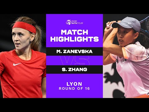 Maryna Zanevska vs. Shuai Zhang | 2023 Lyon Round of 16 | WTA Match Highlights