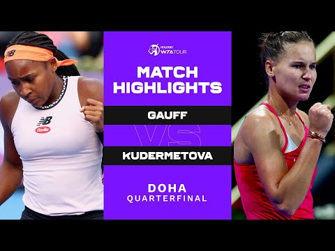 Coco Gauff vs. Veronika Kudermetova | 2023 Doha Quarterfinal | WTA Match Highlights