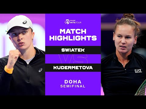 Iga Swiatek vs. Veronika Kudermetova | 2023 Doha Semifinal | WTA Match Highlights