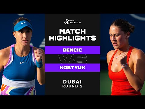 Belinda Bencic vs. Marta Kostyuk | 2023 Dubai Round 2 | WTA Match Highlights