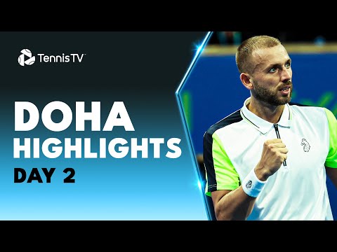 Bautista Agut Faces Fucsovics; Shelbayh Makes History; Evans In Action | Doha 2023 Day 2 Highlights