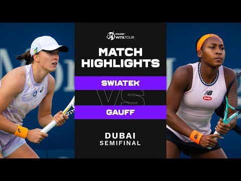 Iga Swiatek vs. Coco Gauff | 2023 Dubai Semifinal | WTA Match Highlights