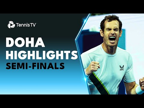 Murray & Lehecka Play EPIC; Medvedev & Auger-Aliassime Battle | Doha 2023 Semi-Finals Highlights