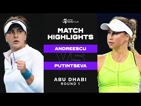 Bianca Andreescu vs. Yulia Putintseva | 2023 Abu Dhabi Round 1 | WTA Match Highlights