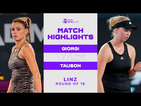 Camila Giorgi vs. Clara Tauson | 2023 Linz Round of 16 | WTA Match Highlights