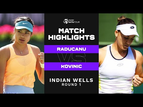 Emma Raducanu vs. Danka Kovinic | 2023 Indian Wells Round 1 | WTA Match Highlights