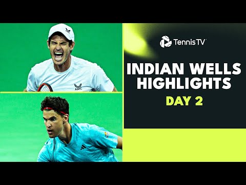 Murray Battles Etcheverry; Thiem, Wawrinka & Shelton in Action | Indian Wells 2023 Day 2 Highlights