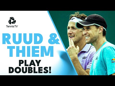 Dominic Thiem & Casper Ruud Play Doubles Together! | Indian Wells 2023 Highlights