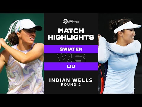 Iga Swiatek vs. Claire Liu | 2023 Indian Wells Round 2 | WTA Match Highlights