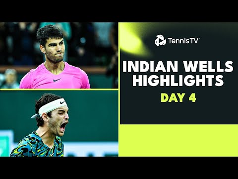 Alcaraz Battles Kokkinakis; Murray, Fritz, Sinner all Feature | 2023 Indian Wells Highlights Day 4