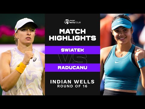 Iga Swiatek vs. Emma Raducanu | 2023 Indian Wells Round of 16 | WTA Match Highlights