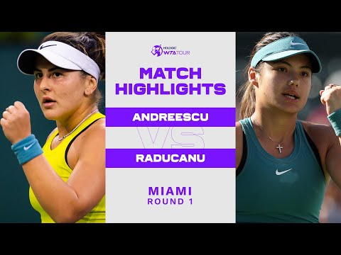 Bianca Andreescu vs. Emma Raducanu | 2023 Miami Round 1 | WTA Match Highlights