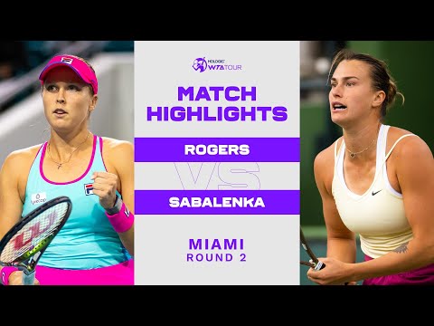 Shelby Rogers vs. Aryna Sabalenka | 2023 Miami Round 2 | WTA Match Highlights