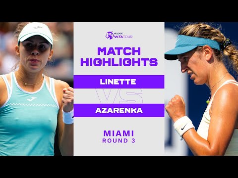 Magda Linette vs. Victoria Azarenka | 2023 Miami Round 3 | WTA Match Highlights