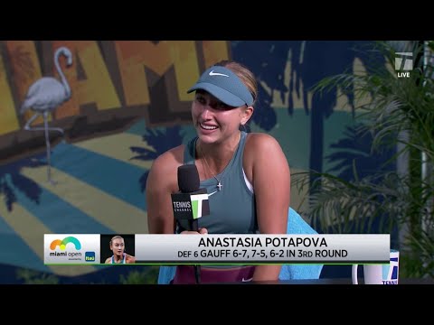 Anastasia Potapova: 2023 Miami Third Round Win Interview