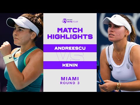 Bianca Andreescu vs. Sofia Kenin | 2023 Miami Round 3 | WTA Match Highlights