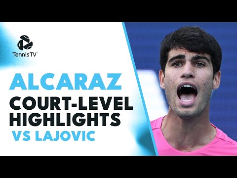 Court-Level Carlos Alcaraz Best Shots vs Lajovic  | Miami 2023 Highlights