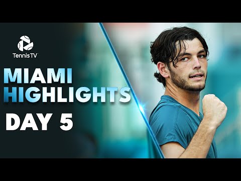 Alcaraz Plays Lajovic; Ruud, Sinner & Fritz All Feature | Miami 2023 Highlights Day 5