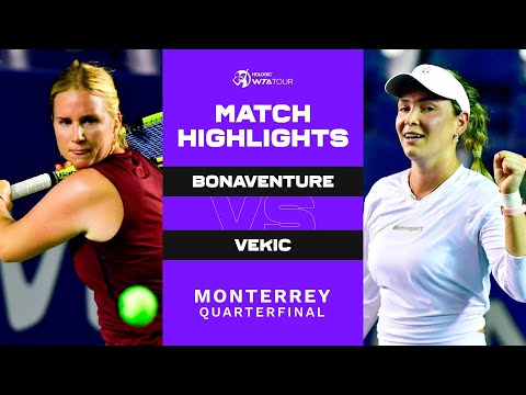 Ysaline Bonaventure vs. Donna Vekic | 2023 Monterrey Quarterfinal | WTA Match Highlights