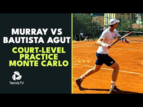 Andy Murray & Roberto Bautista Agut Court-Level Practice | Monte Carlo 2023