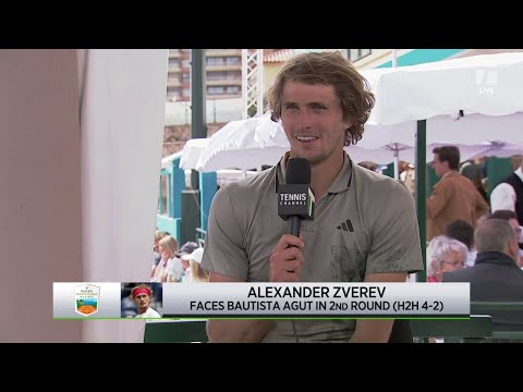 Alexander Zverev talks playing in his home tournament this week. | 2023 Monte Carlo First Round