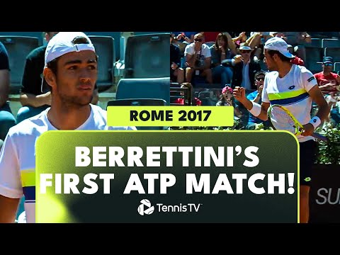 Matteo Berrettini's First-Ever ATP Match! | Rome 2017 Highlights