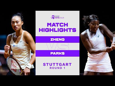 Qinwen Zheng vs. Alycia Parks | 2023 Stuttgart Round 1 | WTA Match Highlights