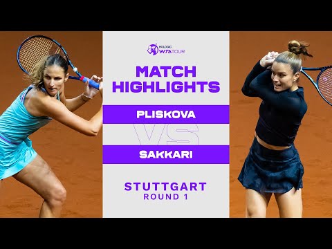 Karolina Pliskova vs. Maria Sakkari | 2023 Stuttgart Round 1 | WTA Match Highlights