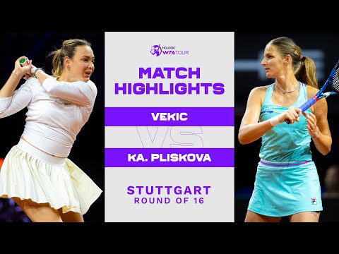 Donna Vekic vs. Karolina Pliskova | 2023 Stuttgart Round of 16 | WTA Match Highlights