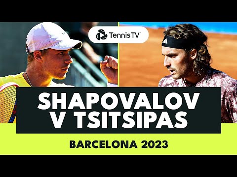 Stefanos Tsitsipas Battles Denis Shapovalov | Barcelona 2023 Highlights