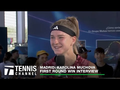 Karolína Muchová Discusses Idol Roger Federer | 2023 Madrid First Round Win Interview