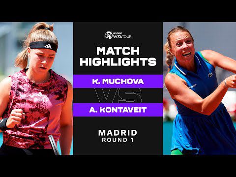 Karolina Muchova vs. Anett Kontaveit | 2023 Madrid Round 1 | WTA Match Highlights