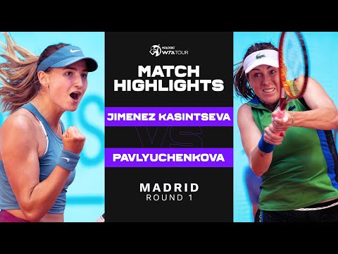 Victoria Jimenez Kasintseva vs Anastasia Pavlyuchenkova | 2023 Madrid Round 1 | WTA Match Highlights