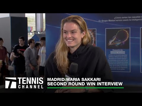 Maria Sakkari Shares Fitness Routine During Tournaments | 2023 Madrid Second Round Win Interview