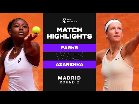 Alycia Parks vs. Victoria Azarenka | 2023 Madrid Round 2 | WTA Match Highlights