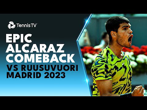 Carlos Alcaraz's EPIC Comeback vs Emil Ruusuvuori | Madrid 2023