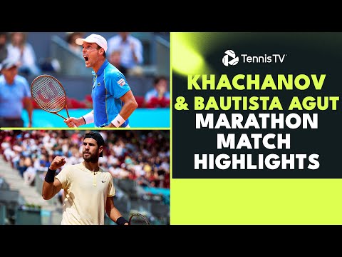 Khachanov & Bautista Agut Marathon Match Highlights | Madrid 2023