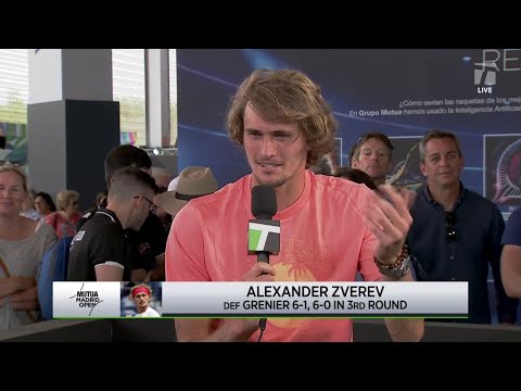 Alexander Zverev discusses his love for playing in Madrid | 2023 Madrid Third Round