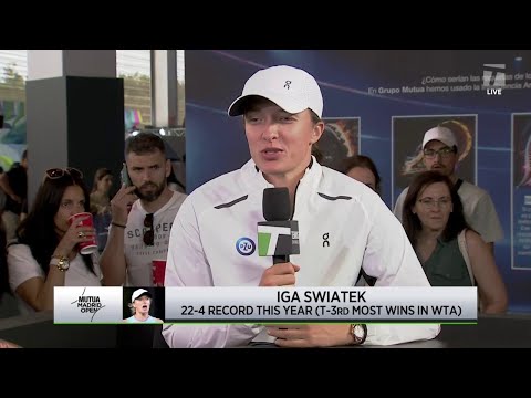 Iga Świątek discusses being one of Times Most Influential People of 2023 | 2023 Madrid Third Round