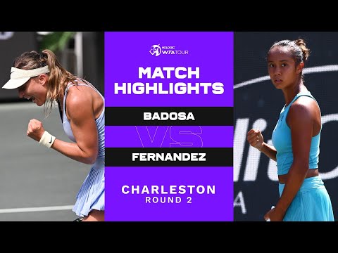 Paula Badosa vs. Leylah Fernandez | 2023 Charleston Round 2 | WTA Match Highlights