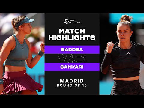 Paula Badosa vs. Maria Sakkari | 2023 Madrid Round of 16 | WTA Match Highlights