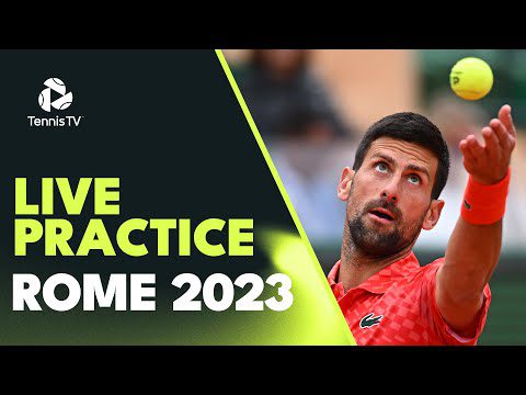 LIVE PRACTICE STREAM: Carlos Alcaraz Practicing in Rome, Scroll Back for Djokovic & Dimitrov!