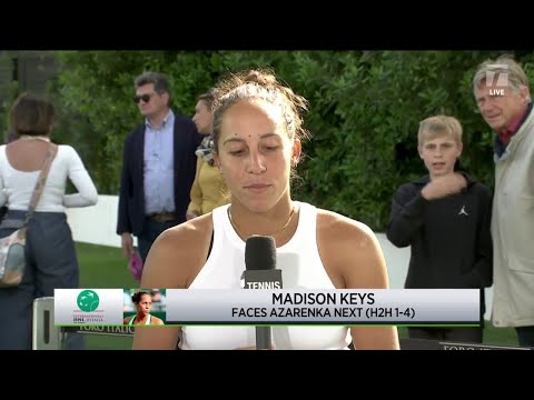 Madison Keys Feeling Healthy Again after Recent Injury | 2023 Rome Second Round Interview