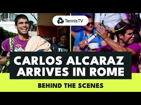 Carlos Alcaraz Arrives For First Day In Rome!