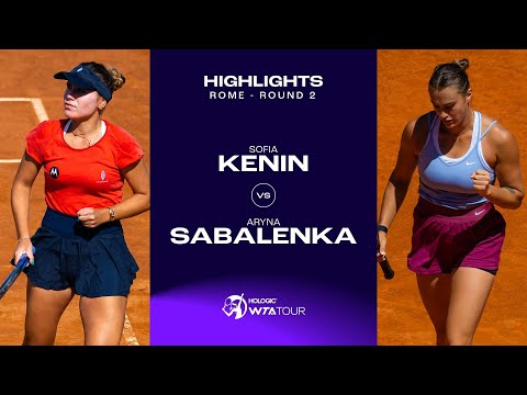 Sofia Kenin vs. Aryna Sabalenka | 2023 Rome Round 2 | WTA Match Highlights