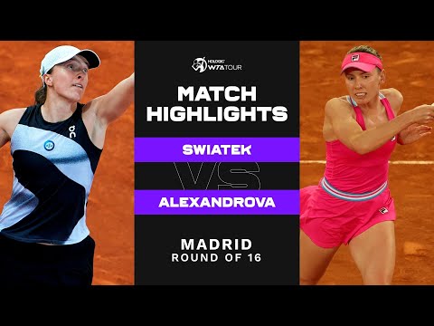 Iga Swiatek vs. Ekaterina Alexandrova | 2023 Madrid Round of 16 | WTA Match Highlights