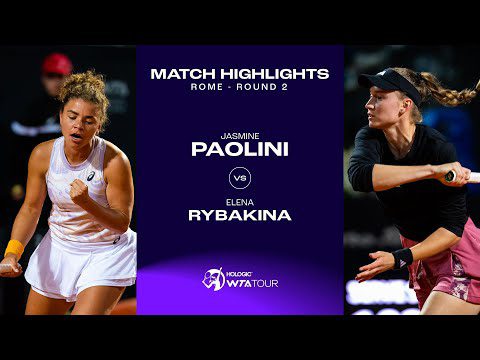 Jasmine Paolini vs. Elena Rybakina | 2023 Rome Round 2 | WTA Match Highlights