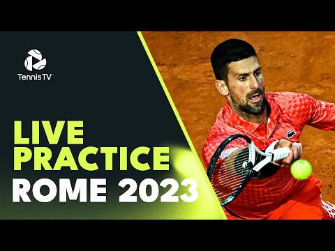 LIVE PRACTICE STREAM: Novak Djokovic Practices Ahead of Dimitrov Match in Rome!