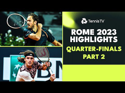 Medvedev Faces Hanfmann; Tsitsipas vs Coric | Rome 2023 Highlights Quarter-Finals Day 2